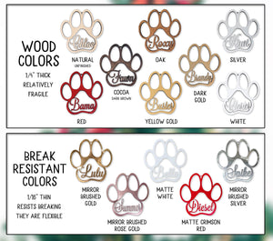 CHRISTMAS STOCKINGS Engraved Paw & Pet Stocking Name Tag: Dog Lover Gift | Cat Christmas | Tree Decor | Personalized Ornament | Hanging Pendant | Gift Tags 2023