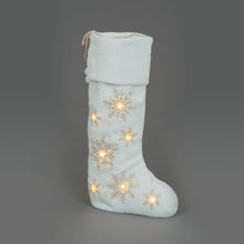 CHRISTMAS STOCKINGS Snowy Days with LED Lights Hanging and Standing Stocking