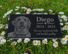 Personalized Pet Memorial Stones, Black Granite Memorial Garden Stone Engraved with Photo, Gifts for Someone Who Lost a Loved One, Dog, Cat