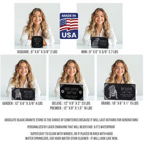 Photo Pet Memorial Gift for Bird Lovers: Parakeet & African Grey Parrot Parakeet Cockatiel Lovebird Memorial Stone | Pet Loss Burial Marker