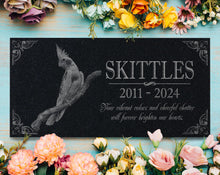 Photo Pet Memorial Gift for Bird Lovers: Parakeet & African Grey Parrot Parakeet Cockatiel Lovebird Memorial Stone | Pet Loss Burial Marker