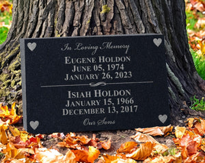 Multiple Name Family Memorial Stone | Husband Wife, Mother Father, Grandparents, Siblings, Couples | Companion Memorial for Parents Plaque