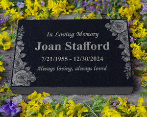 Funeral Tribute Gift - Memorial Service Display - Celebration of Life Keepsake - Cemetery Plot Marker - Gift for Grieving Family - Flowers