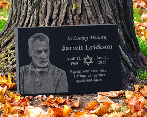 Matzevah Personalized Jewish Grave Marker | Hebrew Yahrzeit Memorial | Star of David Plaque | Shiva Gift | Jewish Monuments | Magen David