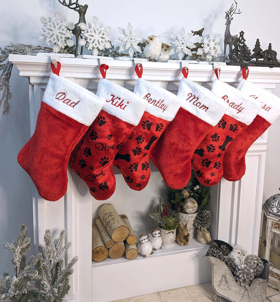 Red Bene Family Christmas Stockings Mom