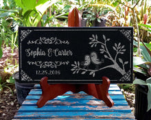 ANNIVERSARY GIFTS Love Birds Wedding Sign | Anniversary Engagement Granite Stone