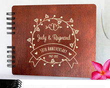 ANNIVERSARY GIFTS Mahonagy 8.5 x 7 / 80 Pages Ivory Blank Wedding Anniversary Guestbook Personalized Wooden Guest Book Made in USA  50th Anniversary 60th Anniversary 25th 20th 5th 30th Gift