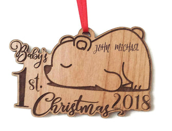 CHRISTMAS ORNAMENTS Baby First Christmas Ornament for Baby's 1st Christmas Baby Girl Or Baby Boy Cute Personalized Polar Bear My First Christmas 2020 Gift Idea