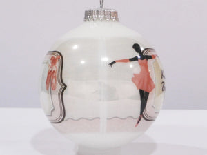 CHRISTMAS ORNAMENTS Custom Ballerina Christmas Ornament - Pink and White Elgantly Personalized for Ballerinas