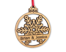 CHRISTMAS ORNAMENTS First Christmas Together Snowflake Couples Ornament Just Married Newlyweds Mr Mrs Gift Wood Anniversary Custom Tree Holiday Decor Present