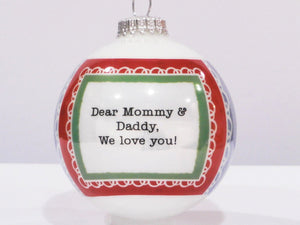 Kids Personalized Christmas Ornament - Modern Personalized Photo Ornament for Friends & Family