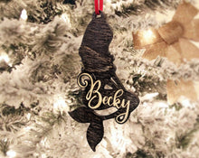 CHRISTMAS ORNAMENTS Mermaid Christmas Ornament Personalized Customized Wood Mermaid Decor Birthday Christmas Party Gift for Women Girls Love Mermaids at Heart