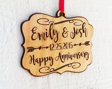 CHRISTMAS ORNAMENTS Personalized Christmas Anniversary Ornament Couples Anniversary Celebration Present Our First Christmas Mr. Mrs. Gift for Husband Wife