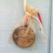 CHRISTMAS ORNAMENTS Personalized Family Christmas Ornament  Gift Christmas Ornament  Personalized Names Date Tree Trunk Love Birds Custom Engraved Wood Holiday