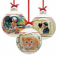 CHRISTMAS ORNAMENTS Personalized Glass Photo Ball Ornament
