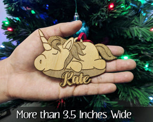 CHRISTMAS ORNAMENTS Unicorn Girls Christmas Ornament Stocking Stuffer Kids Granddaughter 3rd 10th Birthday Gift Decoration Sister Personalized Baby Girls Gifts