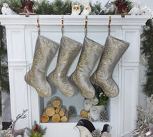 CHRISTMAS STOCKINGS 20" Luxury Sequin Snowflake Stocking