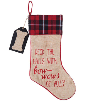 CHRISTMAS STOCKINGS Dog Bone Stocking Dog Bone Cat Fish Tag Personalized Tartan Burlap Dog Christmas Stockings Embroidered Personalized Cat Stocking Pet Custom Embroidered Name