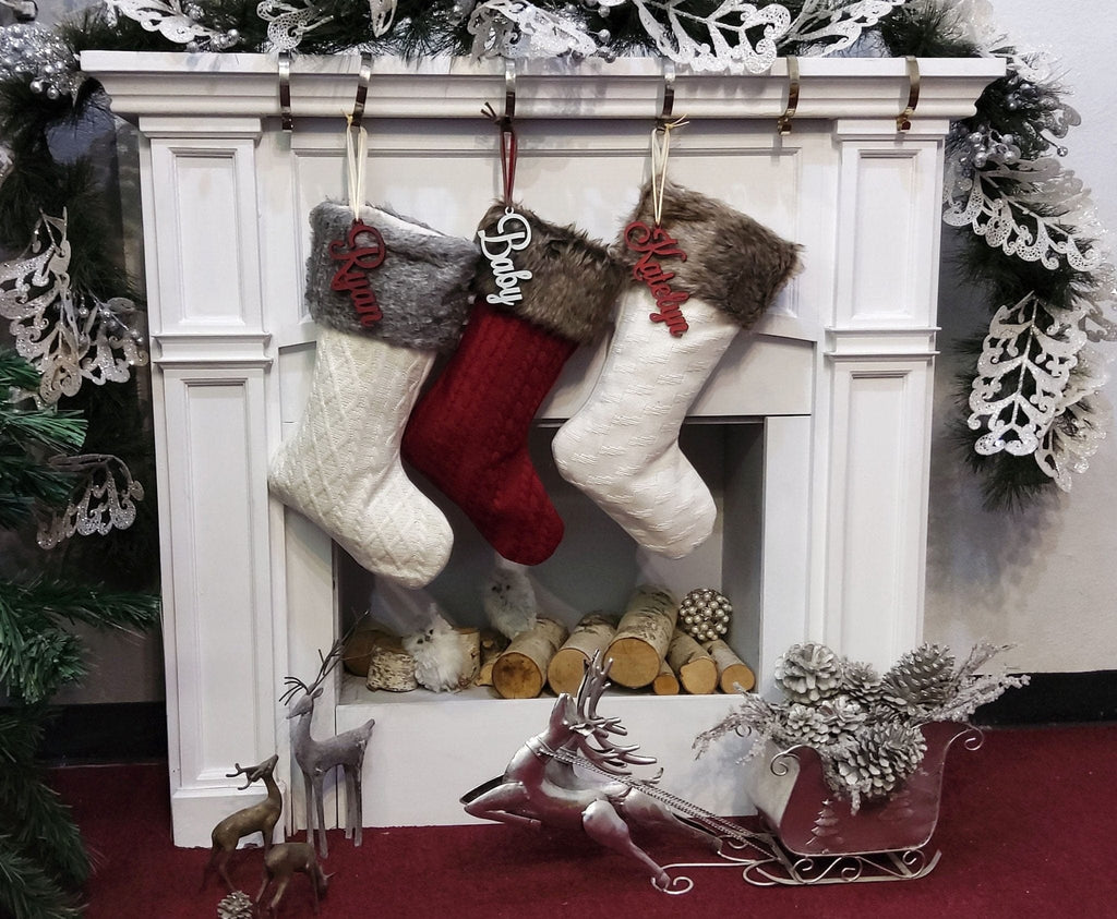 Knit Christmas Stockings | Red, Cable Knit, & More