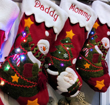 CHRISTMAS STOCKINGS Light Up Snowman Santa Personalized Christmas Stockings
