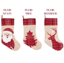 CHRISTMAS STOCKINGS Plaid Deer Santa Tree Personalized Christmas Stockings Christmas  Burlap Country Kids & Family Xmas 2022