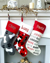 CHRISTMAS STOCKINGS Primitive Dog Felt Stockings Personalized with Pet's Name