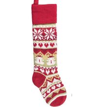 CHRISTMAS STOCKINGS RedCuff SnowmanGreen Personalized Knitted Christmas Stockings Green White Red Intarsia Fair Isle Knit Christmas Decor Deer Snowflakes Extra Large