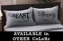 COUPLES GIFTS Beauty and the Beast Pillowcases Boyfriend Girlfriend Couple Anniversary Pillowcases for Him for Her