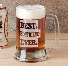 COUPLES GIFTS Best Boyfriend 16 Oz Beer Mug Engraved Gift Personalized Drinking Glass Gift Idea for College Graduation, Party, Birthday, Son, Best friend
