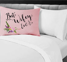 COUPLES GIFTS Best Wifey Ever Valentines Card on a Pillowcase  for her Couple Day Love Wife Bedroom Funny  Romantic Valentine's Day Pillow Gift Idea