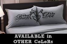 COUPLES GIFTS Her Buck His Doe Kissing Pillowcases Boyfriend Girlfriend Couple Anniversary Pillowcases Love Hunter