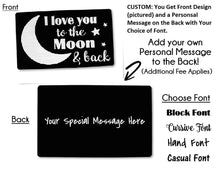 COUPLES GIFTS I Love You Personal Black Wallet Card for Men Husband Women Laser Engraved Metal Wallet Insert Message Card Groom Gift for Anniversary