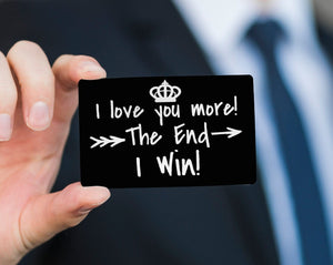 COUPLES GIFTS I Win! Funny Couple Gift for Husband Wife Newly Married Bride Groom Wedding Vows for Wedding Day Engraved Wallet Insert Card Keepsake Gifts