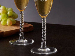 COUPLES GIFTS LoveHer LoveHim Set of 2 Valentines Champagne Glasses Valentines Day Celebration Gift Engraved Wedding Anniversary Toasting Celebratory Gift