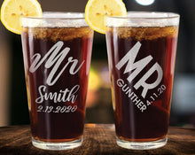 COUPLES GIFTS Mr. Laser Engraved Beer Mug for Men One Rustic Wedding Groom 60th Anniversary Gift For Him 70th Birthday Personalized Engaged Adult Gifts