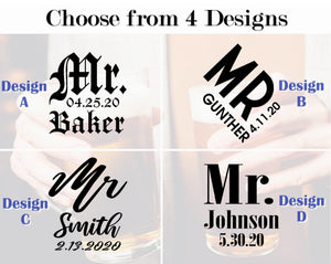 COUPLES GIFTS Mr. Laser Engraved Beer Mug for Men One Rustic Wedding Groom 60th Anniversary Gift For Him 70th Birthday Personalized Engaged Adult Gifts