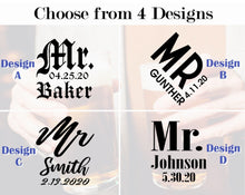 COUPLES GIFTS Mr. Laser Engraved Beer Mug for Men One Rustic Wedding Groom 60th Anniversary Gift For Him 70th Birthday Personalized Engaged Adult Gifts