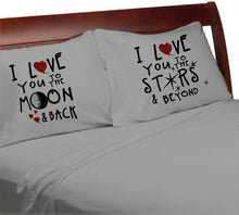 COUPLES GIFTS Valentines Day I Love You To The Moon And Back Stars Pillowcases Boyfriend Girlfriend Couple Anniversary Lovers Gift for him her Valentine