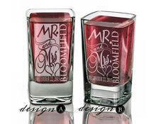 COUPLES GIFTS Wedding Shot Glasses Personalized  Mr Mrs Shot Glass Custom Engraved Wedding Party Name Date Weddding Favor Guests Idea Bulk Discount