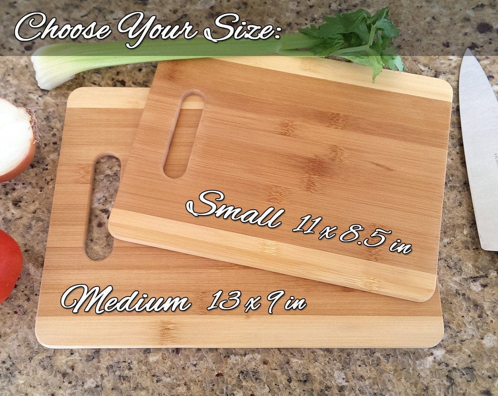 Custom Engraved Bamboo Cutting Board, Personalized Cheese Board, Merry &  Married Design