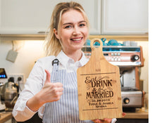Custom Cutting Boards Eat Drink Be Married Custom Couples Cutting Board Bride Groom Wedding Favor Kitchen Decoration Engraved Anniversary Wife Birthday Home Decor