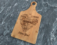 Custom Cutting Boards Grandma Personalized Engraved Bamboo Paddle Cutting Board Nanna Granny Nana Grandparent Gift Birthday Best Ever Anniversary from Grandkids