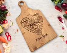 Custom Cutting Boards Grandma Personalized Engraved Bamboo Paddle Cutting Board Nanna Granny Nana Grandparent Gift Birthday Best Ever Anniversary from Grandkids