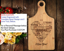 Custom Cutting Boards Grandma Personalized Engraved Bamboo Paddle Cutting Board Nanna Granny Nana Grandparent Gift Birthday Best Ever Anniversary from Grandkids