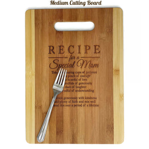 Custom Cutting Boards Mothers Gift Personalized Recipe for a Special Mom Custom Cutting Board Gift for Mom Mommy Birthday Mother's Day Christmas Gift from kids