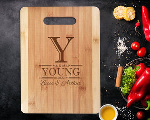 Custom Cutting Boards Newly Engaged Gift Personalize Cutting Board Kitchen Decor Cute Couple We Got Married Mr. and Mrs. Bridal Shower Favors Bride Groom Gifts