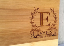 Custom Cutting Boards Personalized Retro Wreath Cutting Board Engraved Bamboo Personalized Custom Wood Cutting Board Christmas Gift Wedding Gift Housewarming Gift
