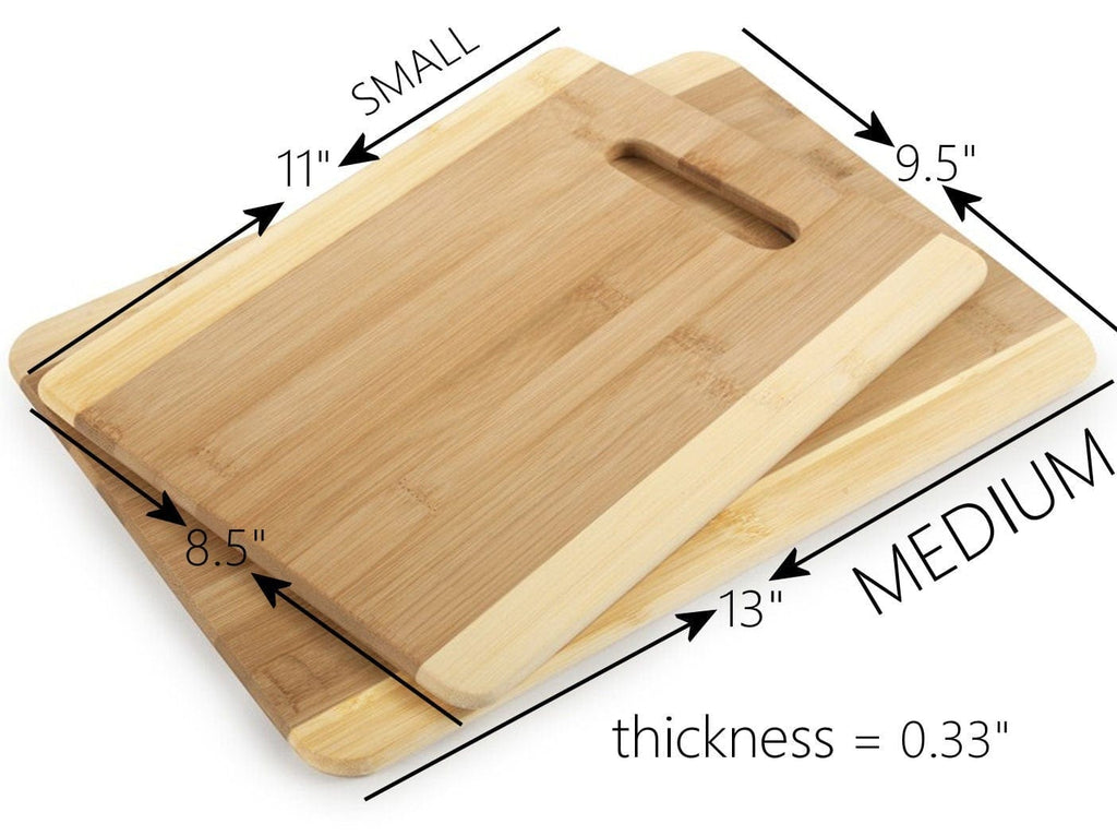 Small Bamboo Cutting Board - Laser-Engraved Personalization