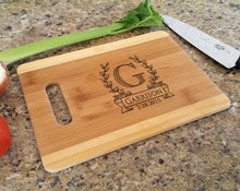 Custom Cutting Boards Retro Wreath Personalized With Name Date Design Custom Cutting Board Gift for Wedding, Anniversary, Bachelorette, Holiday Christmas Decor