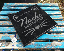 Custom Memorials Cat Face with Whiskers | Garden Stone